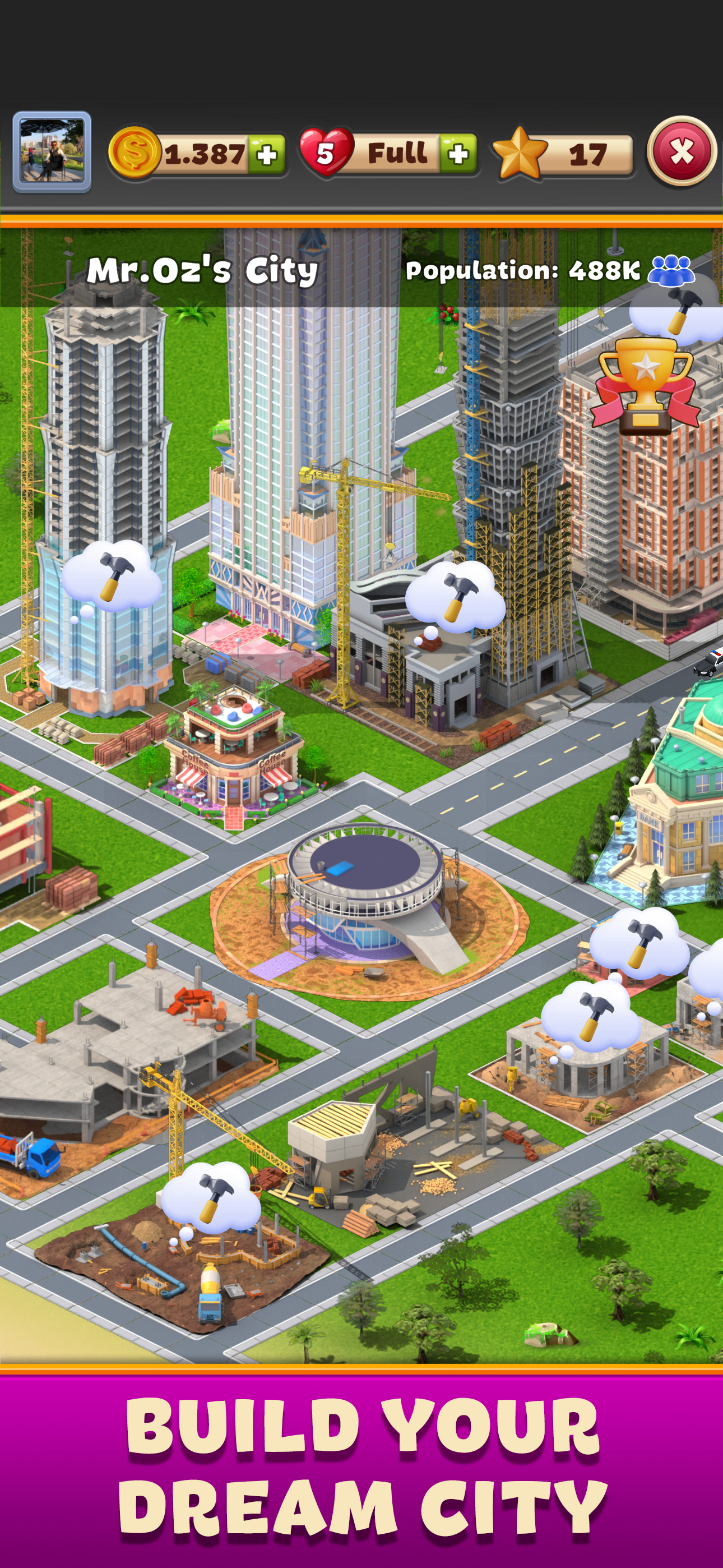 Level presentation and item density